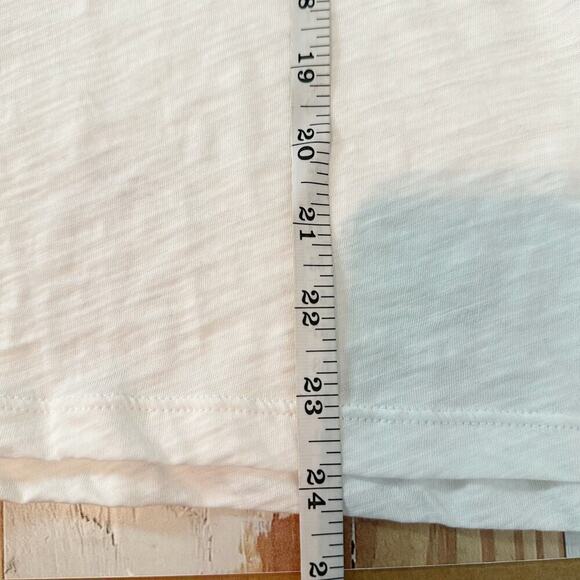 Goldie Celeste Ruffled Sleeve Pima Cotton Pullover Top White Large Lightweight - Picture 9 of 9